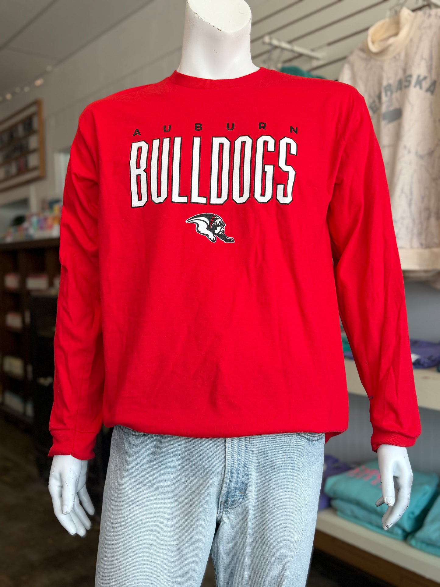 Simple Auburn Bulldogs Gildan L/S Tee