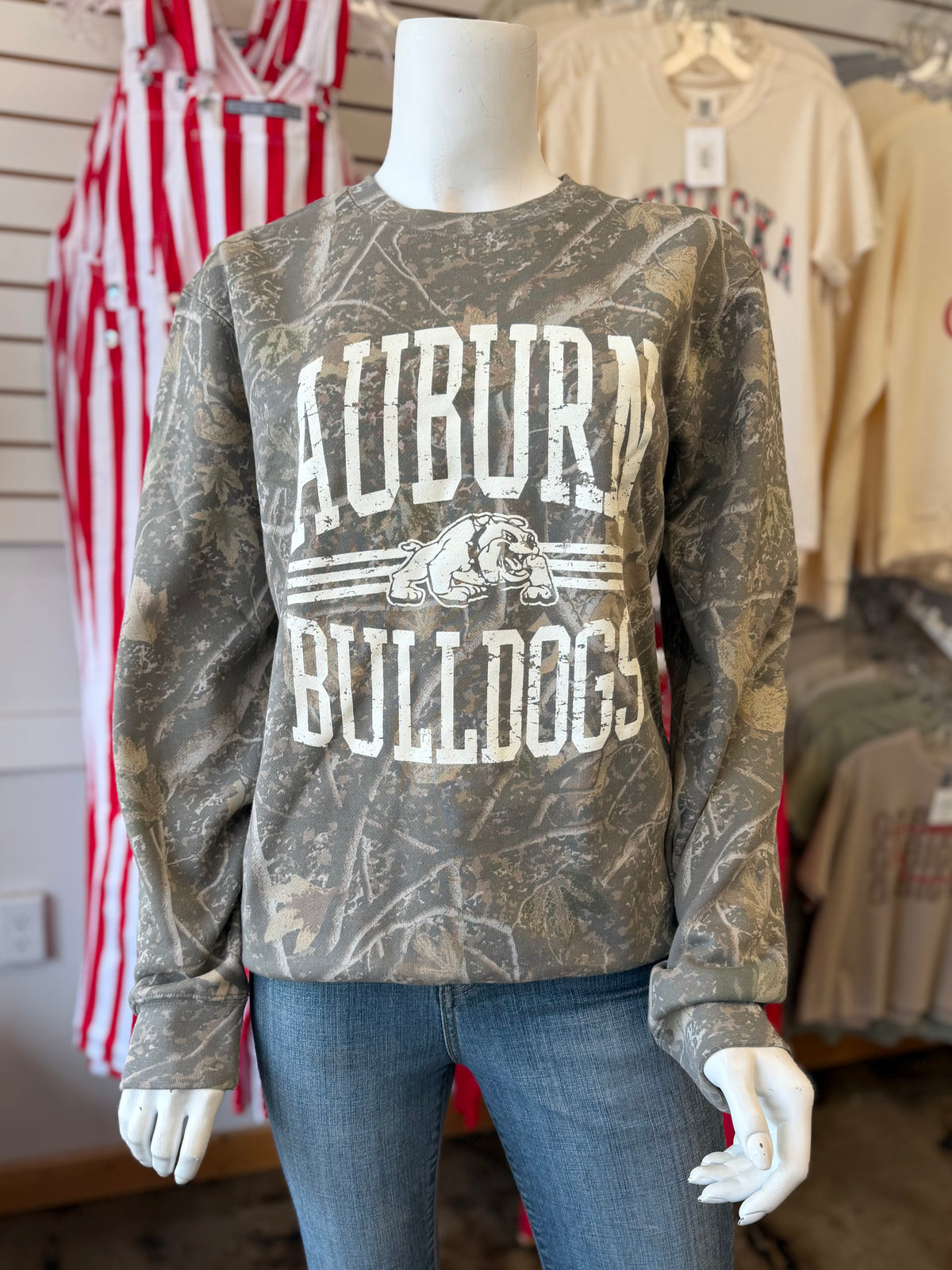 Camo Bulldogs Bold Design Crew