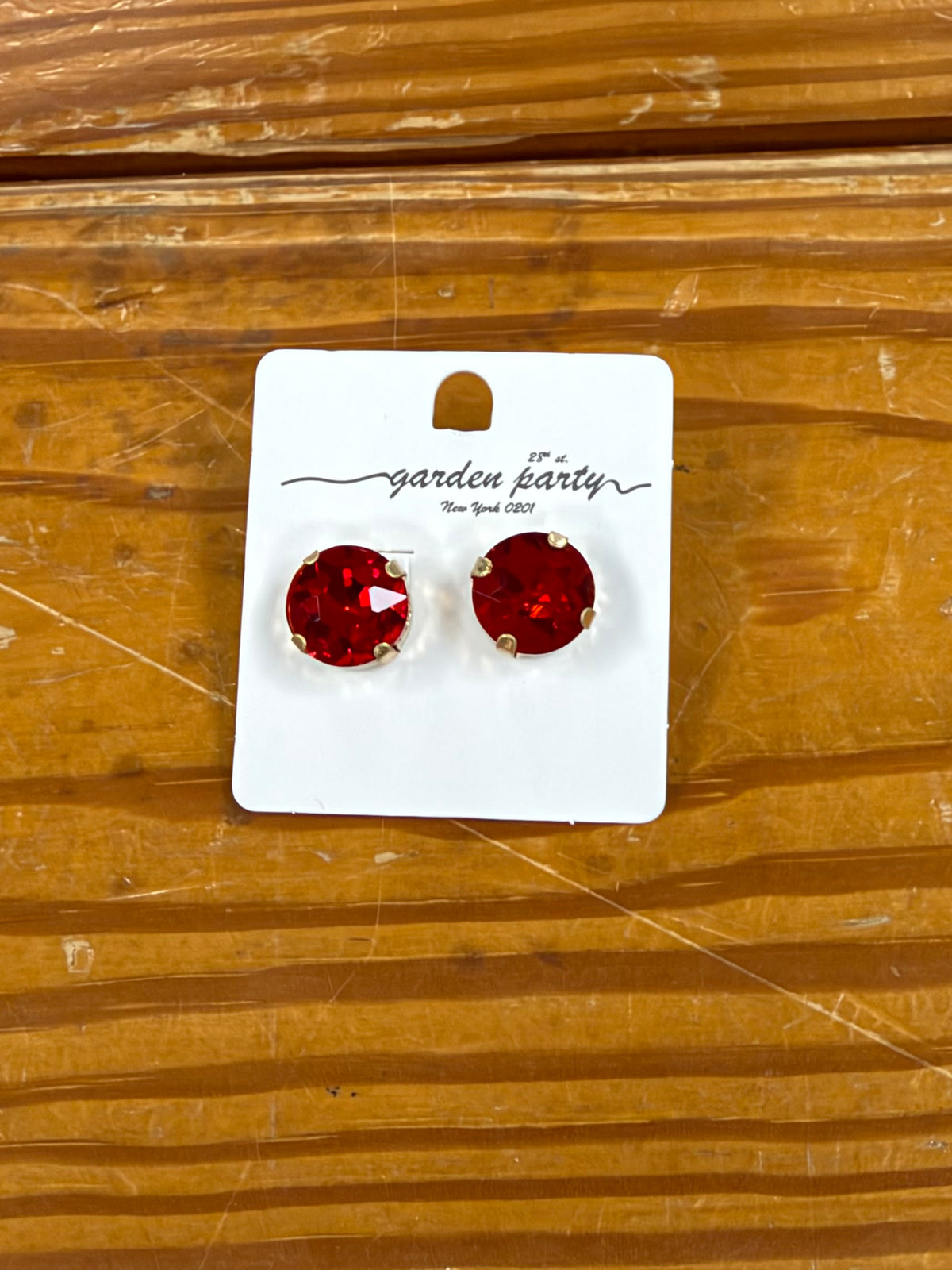 Red Stud Earrings