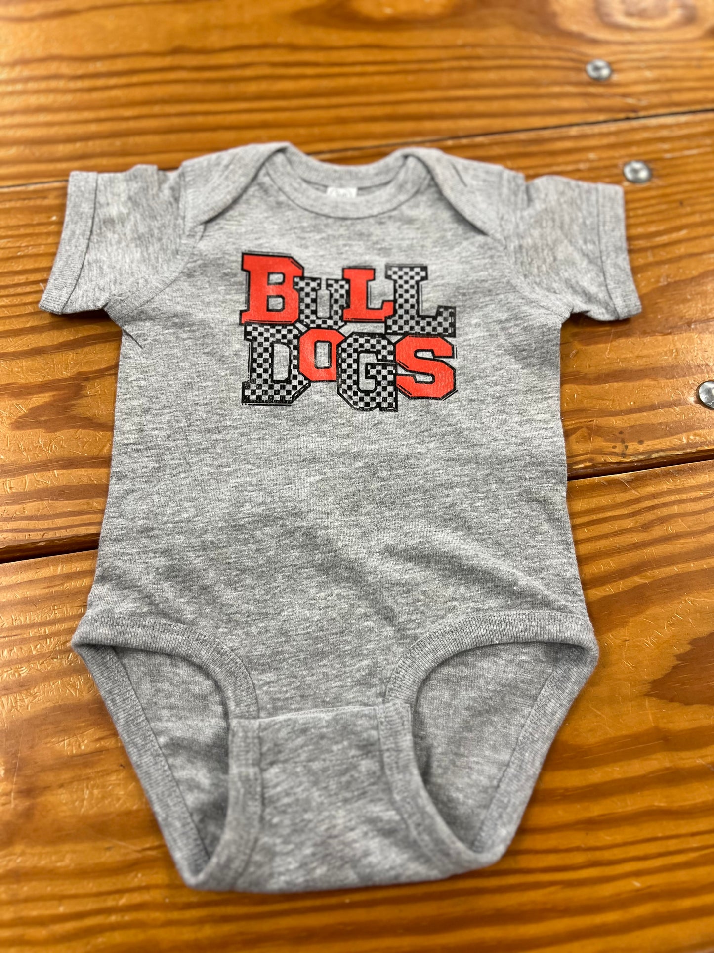 Checkered Bulldogs Onesie