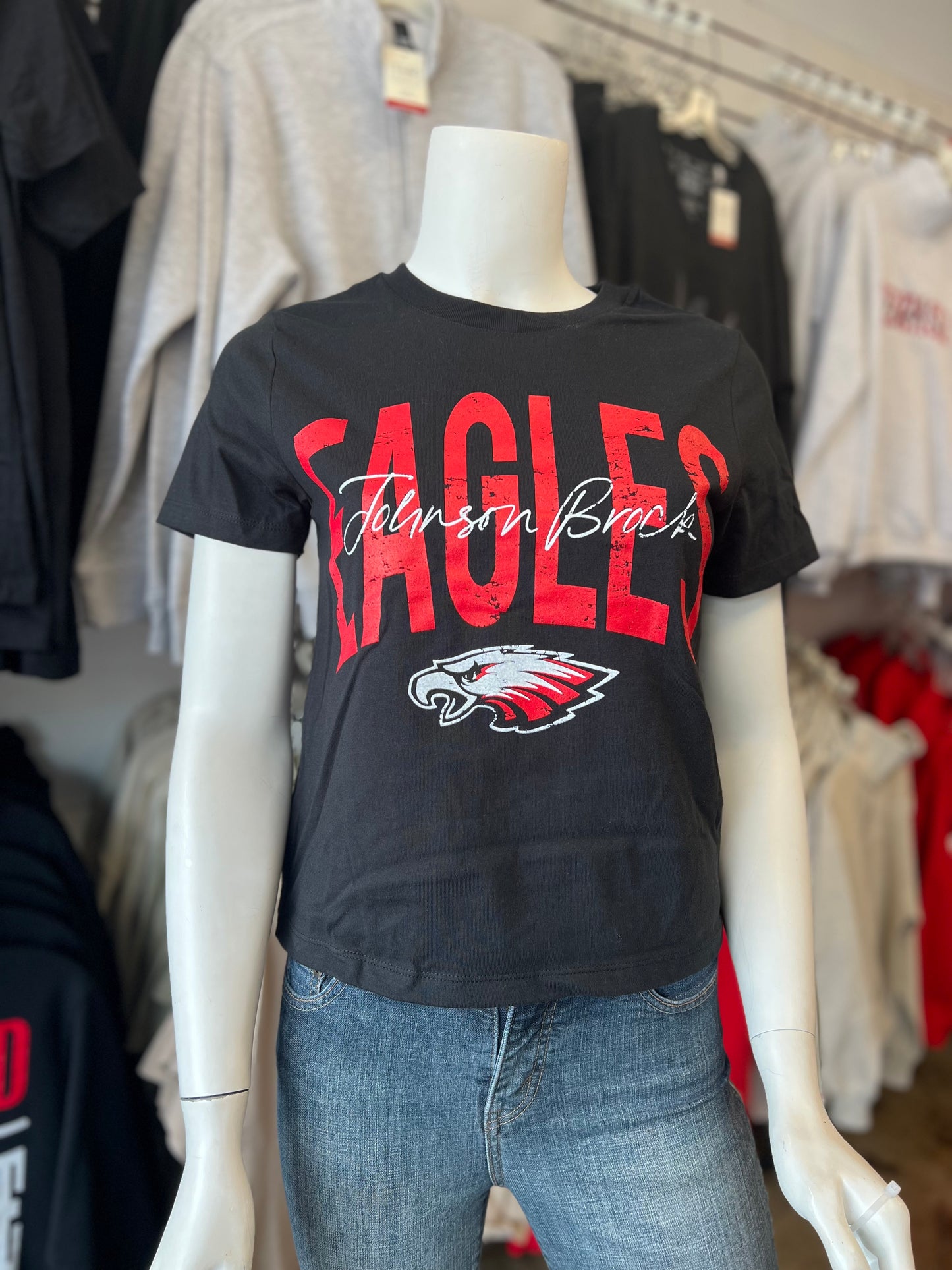 Eagles Overlay Crop Top Tee