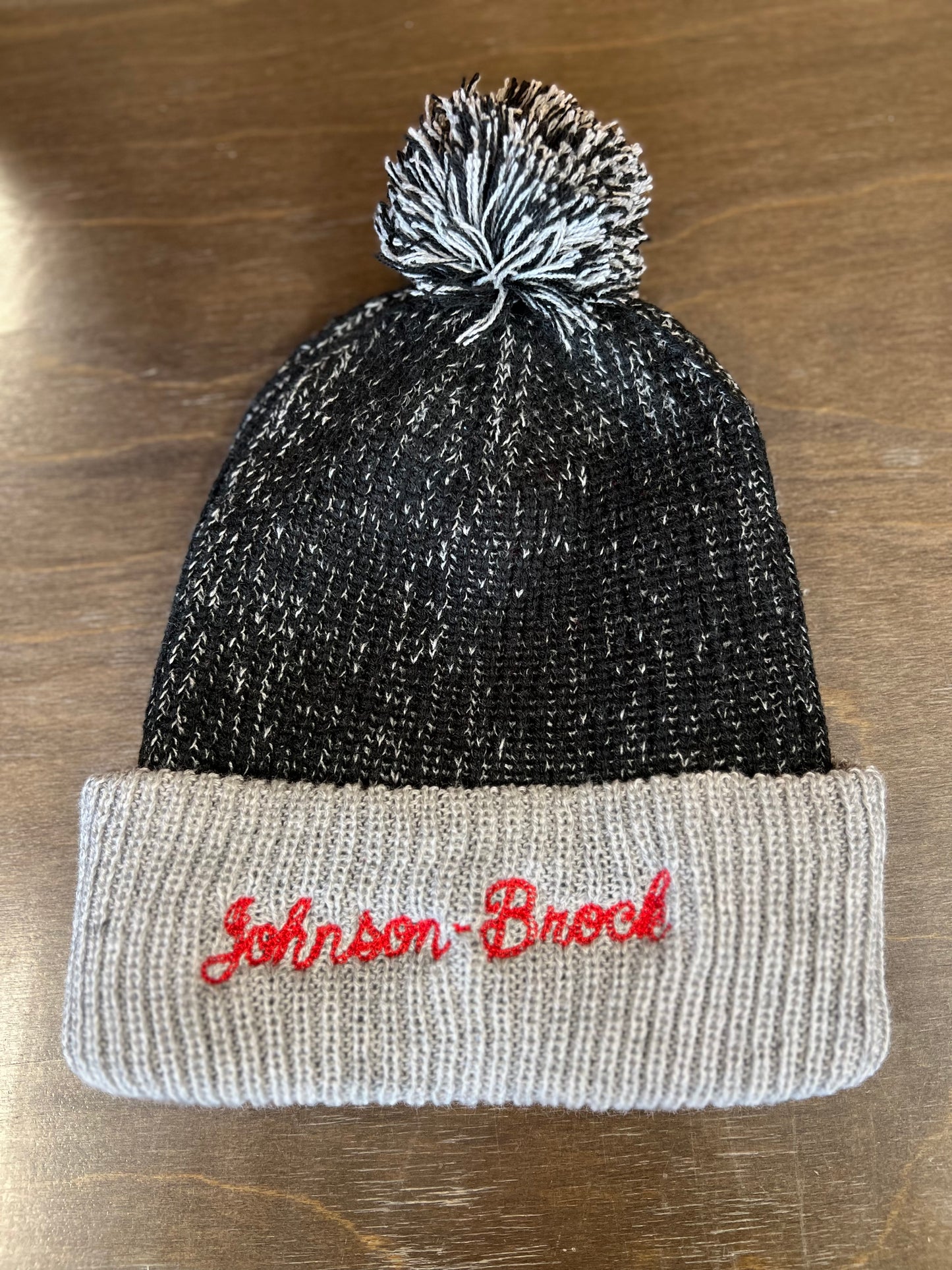 Johnson Brock Script Beanie With Pom