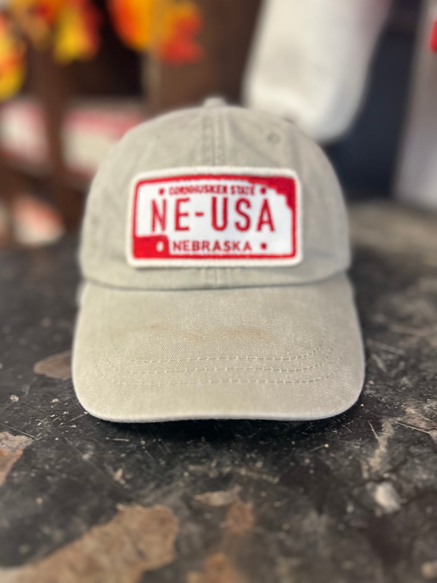 Nebraska State License Plate Patch Hat