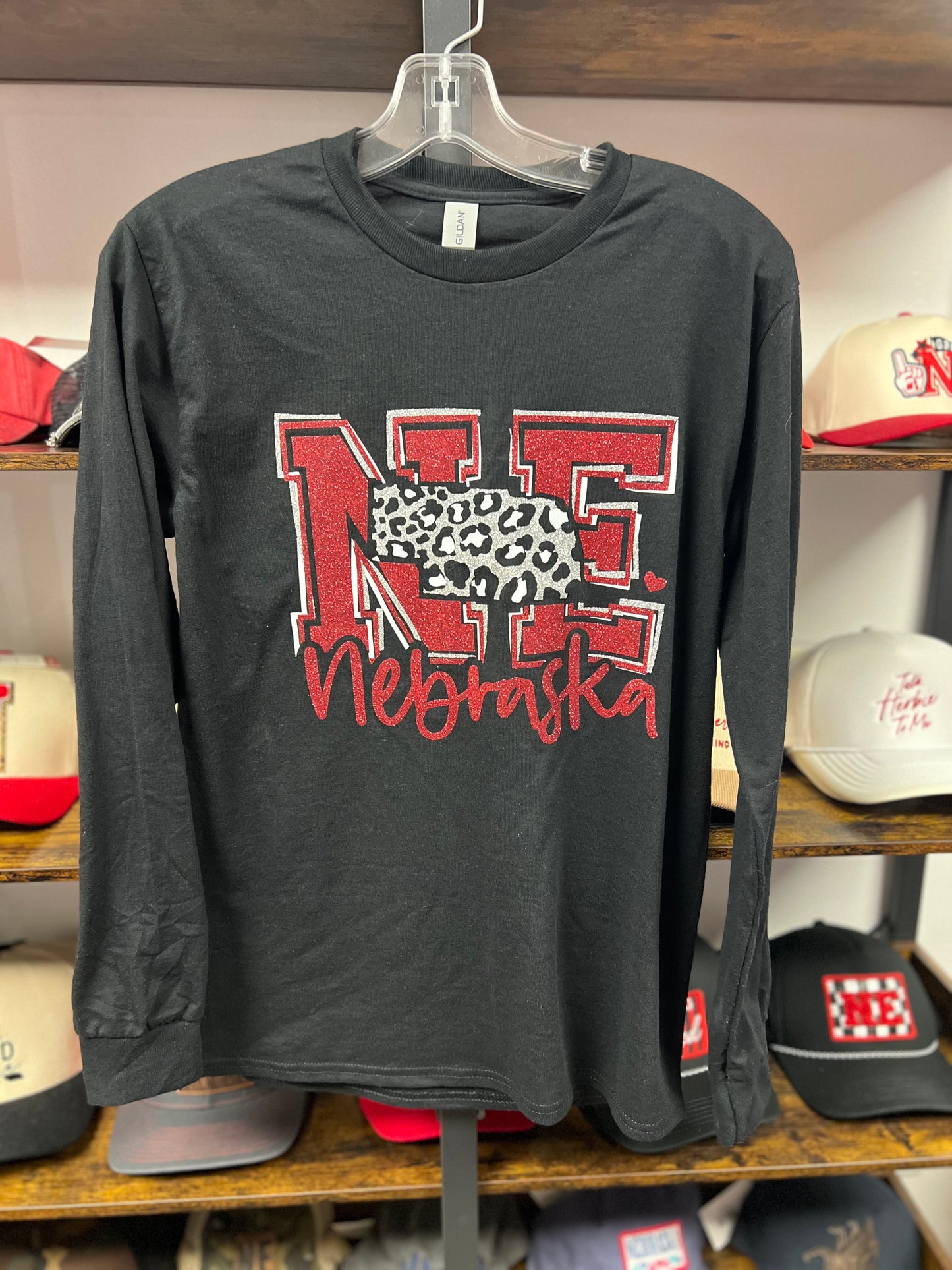 NE Glitter Long Sleeve Tee - Small