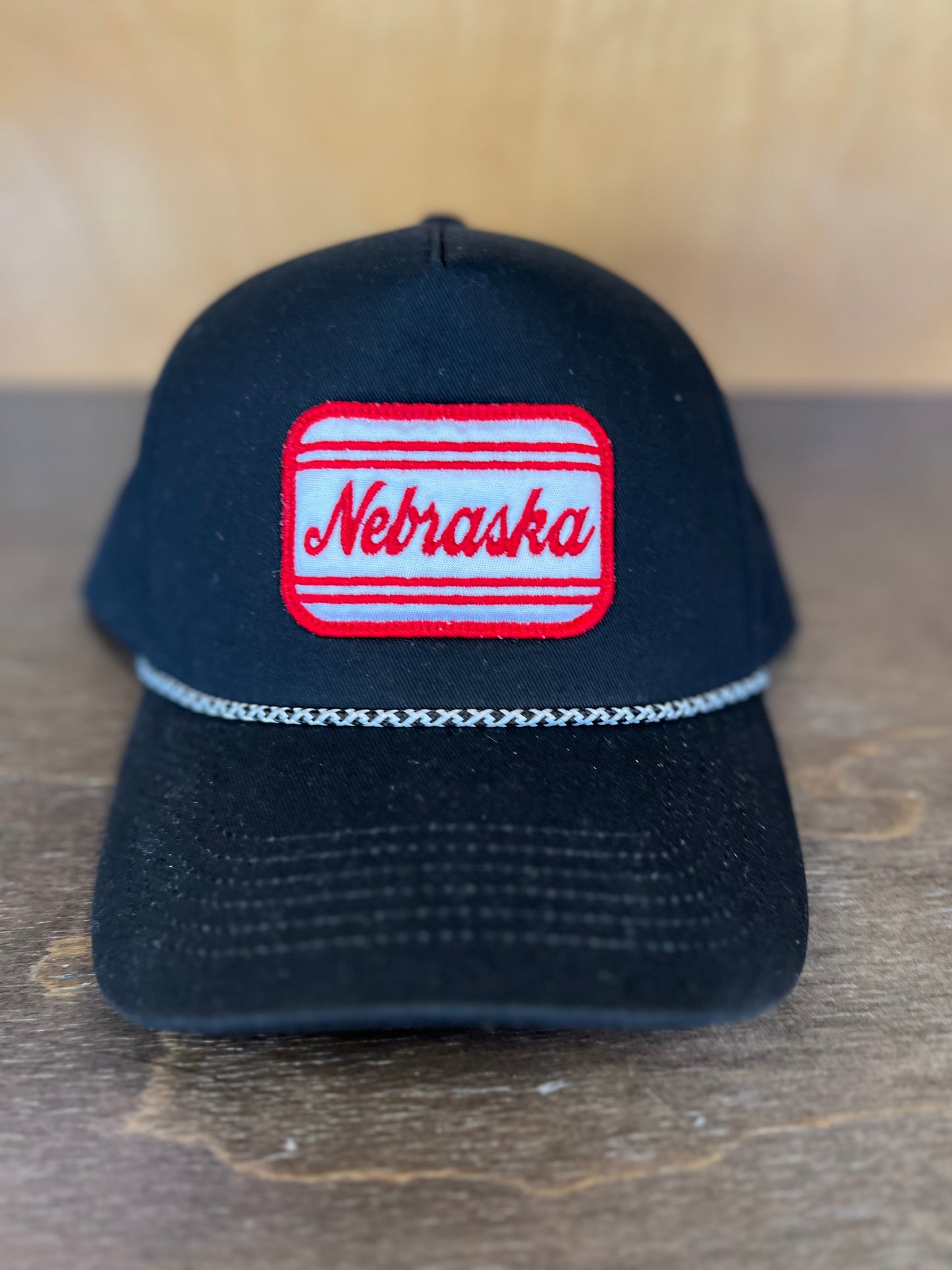 Nebraska Script Patch Rope Hat