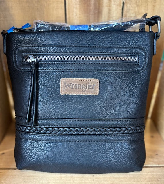 Wrangler Zippered Cross Stitch Crossbody Purse