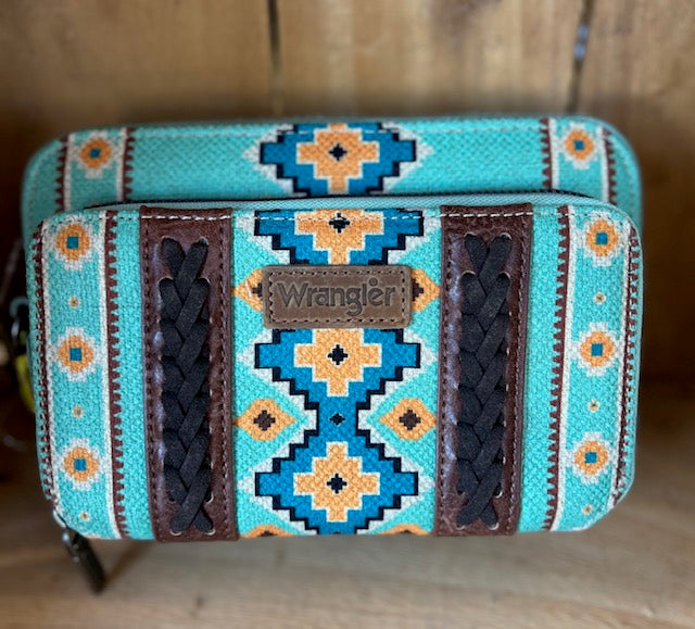 Wrangler Aztec Printed Crossbody Purse