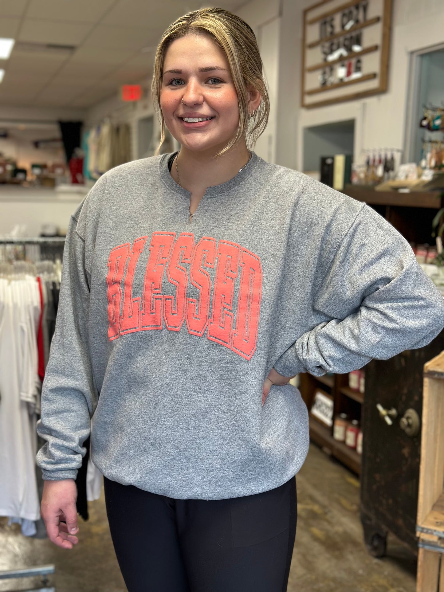 Blessed Puff - Gildan Crewneck Sweatshirt