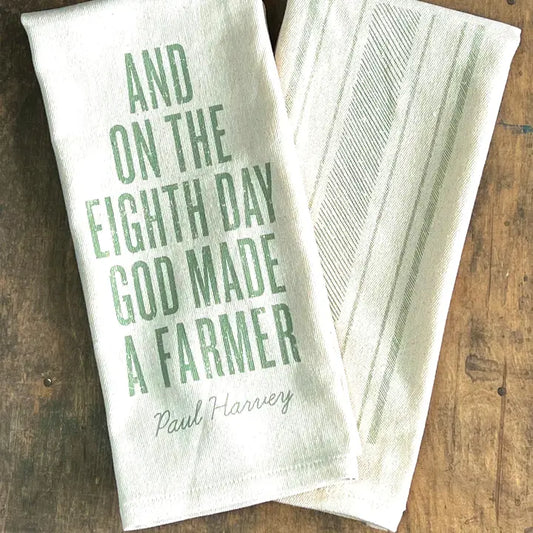 And on the Eighth Day God Made a Farmer - Dish Towel