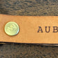 Auburn Leather Rectangle Keychain