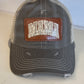 Grey MAMA Leather Patch Hat