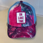 On Lake Time - Blue Tie Dye C.C. Ponytail Hat