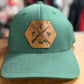 Nebraska Hunting Fishing Leather Patch Flexfit Hat