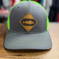 Diamond Walleye Leather Patch Low Profile Trucker Hat