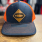 Diamond Bass Leather Patch Flat Bill Trucker Hat