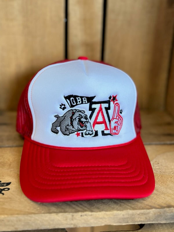 Auburn Collage Foam Trucker Hat - Red/White