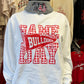 Gingham Game Day Bulldog Crewneck