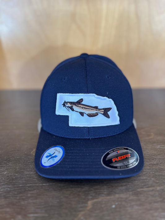NE Catfish Patch Flexfit Hat S/M