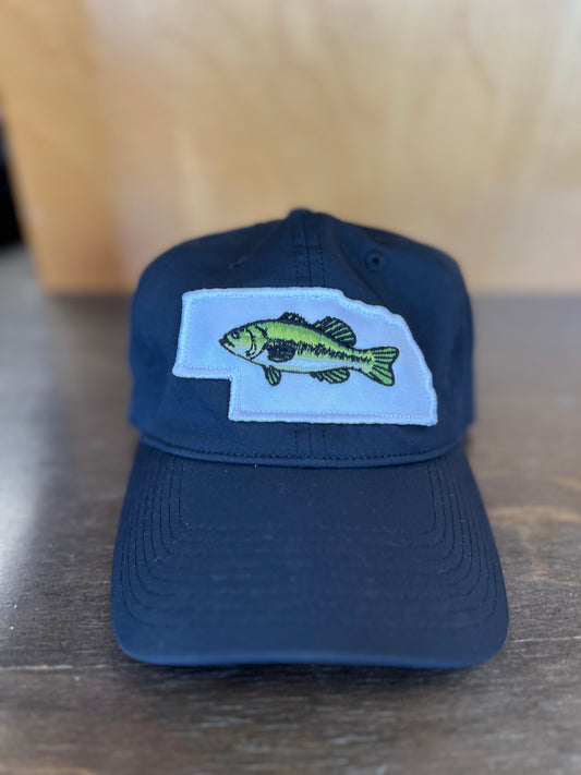 NE Large Mouth Bass Patch The Game Hat