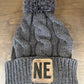 NE Leather Patch Chunky Beanie