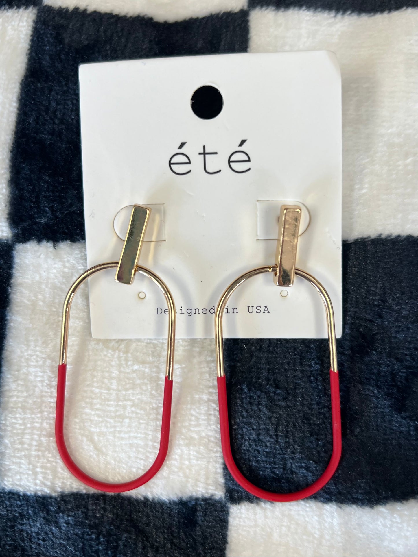 Rounded Rectangle Game Day Earrings