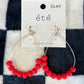 Clay Bead Game Day Dangle Earrings