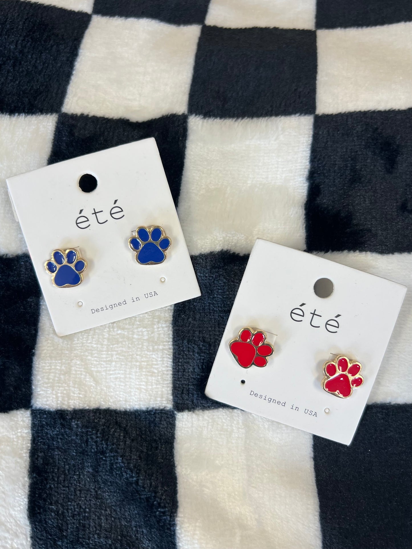 Paw Print Game Day Earrings