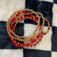 Red and Gold Game Day Bracelets