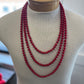 Long Red Bead Game Day Necklace