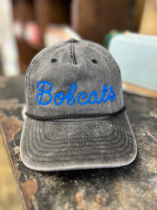 Bobcats Chain Font Black Rope Hat