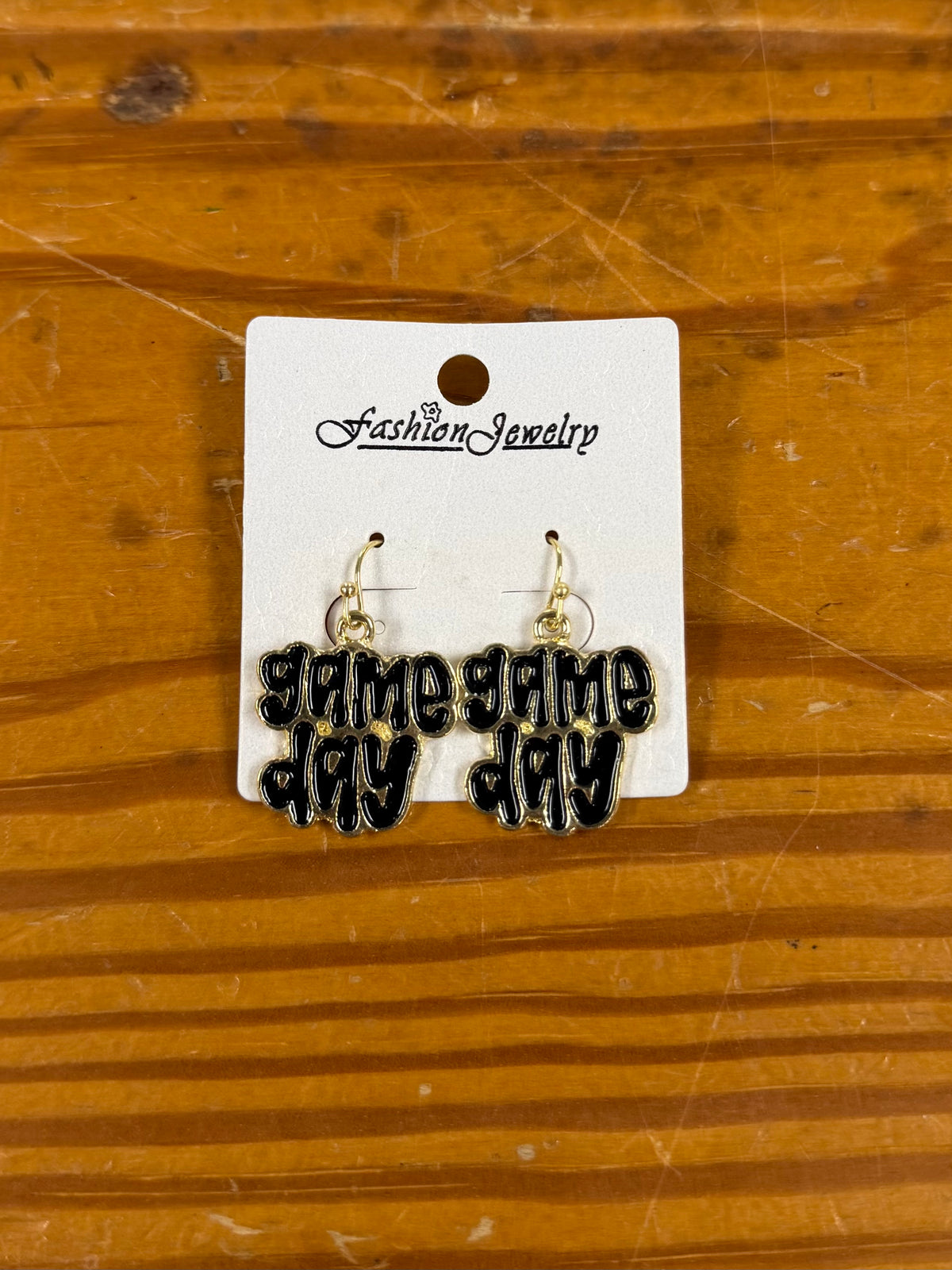 Black and Gold Game Day Earrings