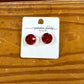 Red Stud Earrings