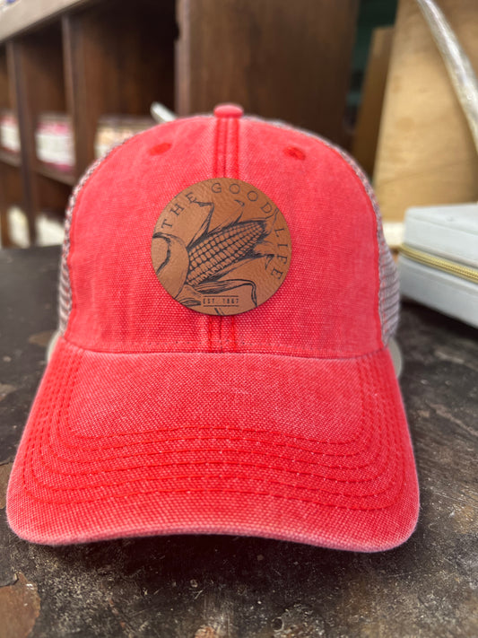 The Good Life Leather Patch Baseball Hat