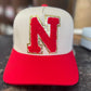 NE N Applique Patch Hat