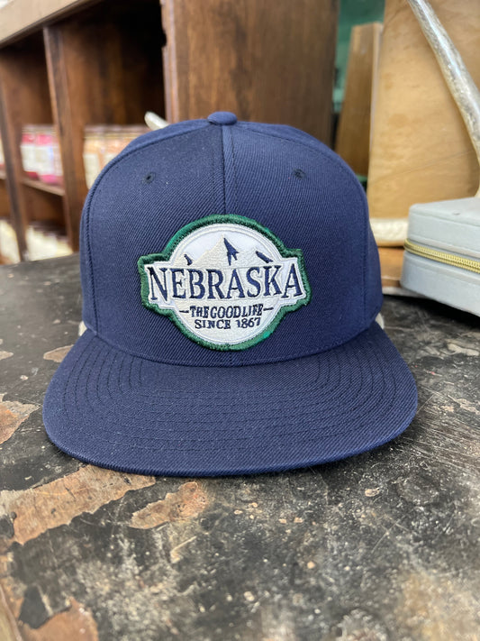 Busch Nebraska Patch Flat Bill Snapback Hat