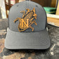 Nebraska Corn Cob Leather Patch Trucker Hat