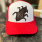 Nebraska Corn Cob Leather Patch Trucker Hat
