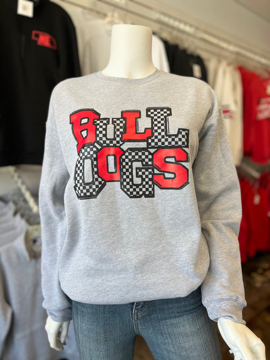 Checkered Bulldogs B&C Crewneck