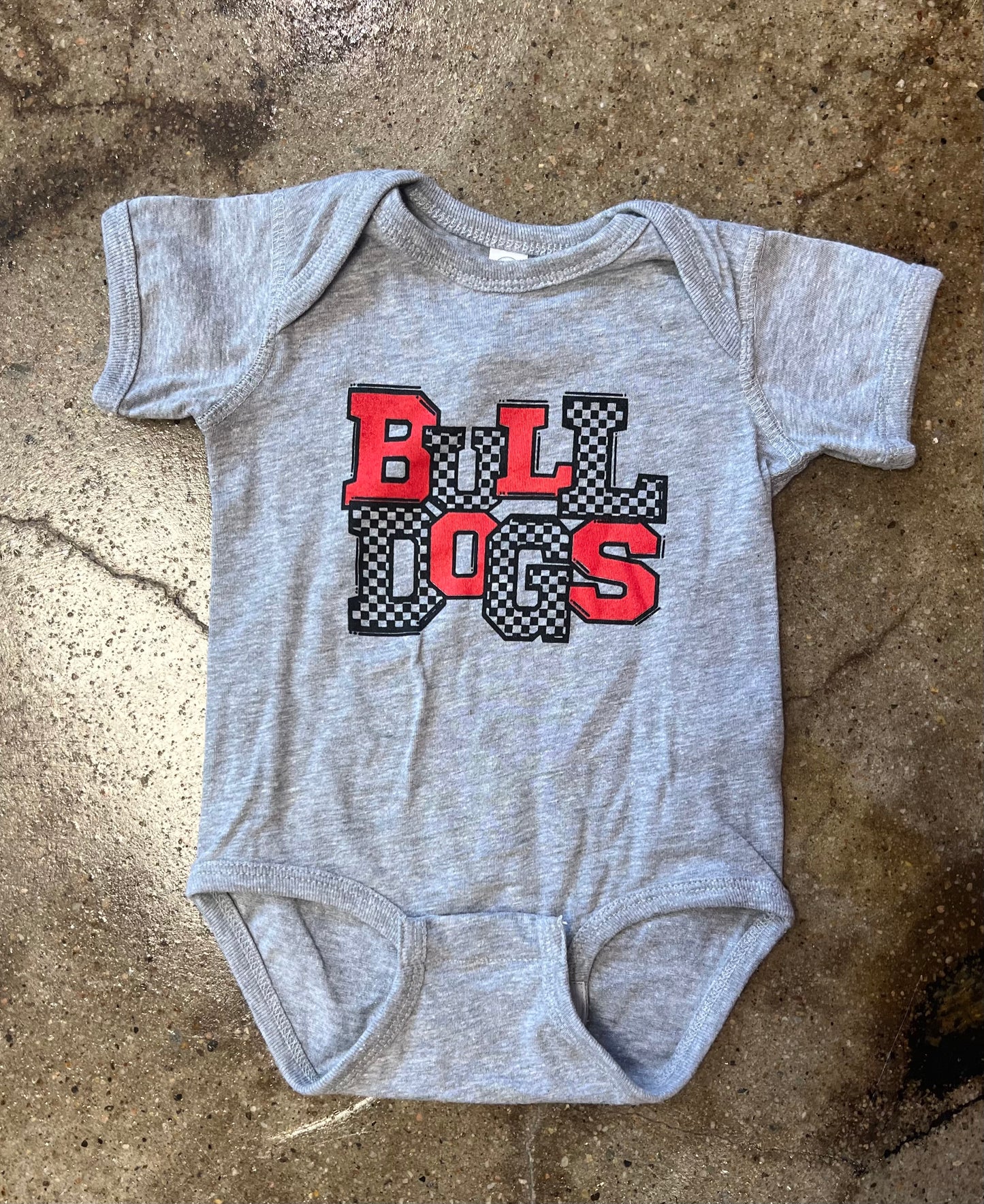 Checkered Bulldogs Onesie