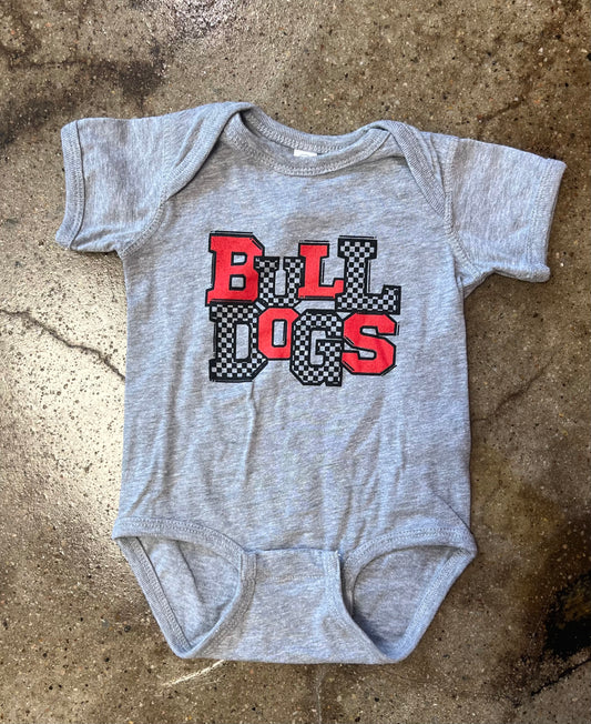 Checkered Bulldogs Onesie