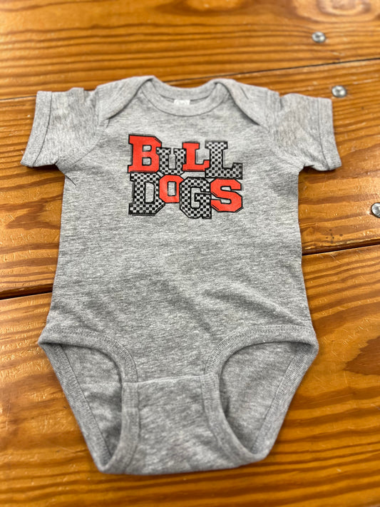 Checkered Bulldogs Onesie