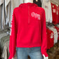 Go Red Or Go Home Crop Hoodie With Thumb Holes