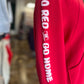 Go Red Or Go Home Crop Hoodie With Thumb Holes