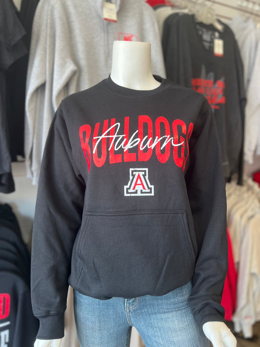 Bulldogs Overlay Pocket Crewneck