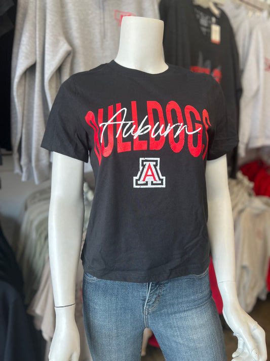 Bulldog Overlay Design Crop Top