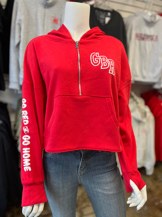 GBR Half-Zip Crop Hoodie