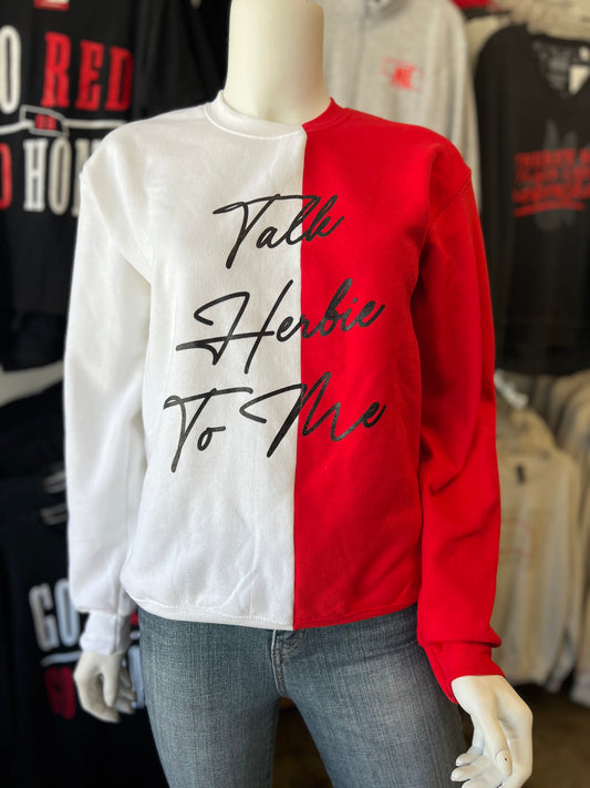 Talk Herbie To Me Half Split Crewneck