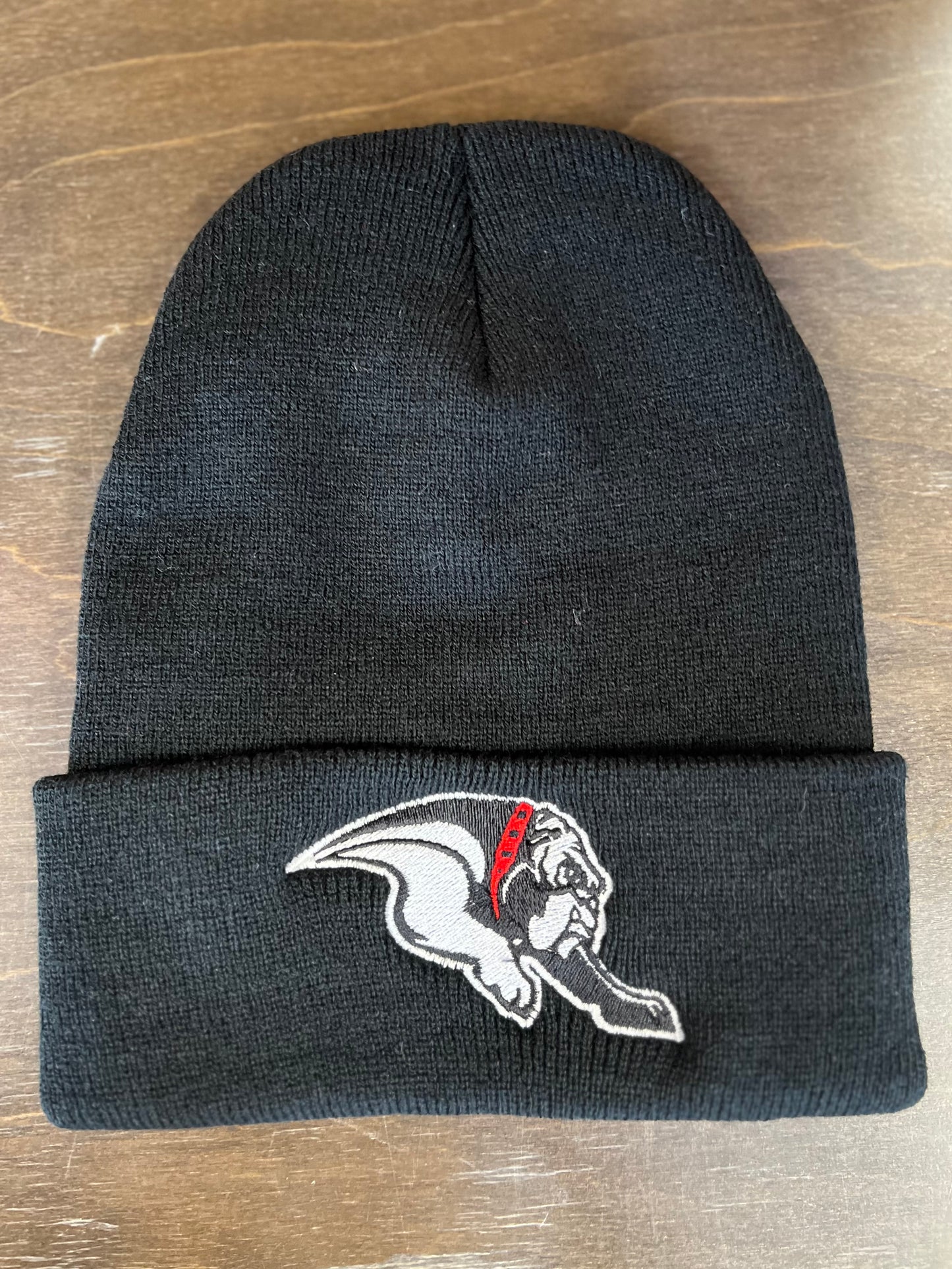 Bulldog Black Beanie