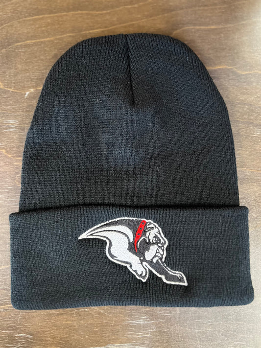 Bulldog Black Beanie