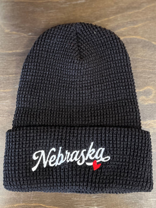 Nebraska Script Beanie
